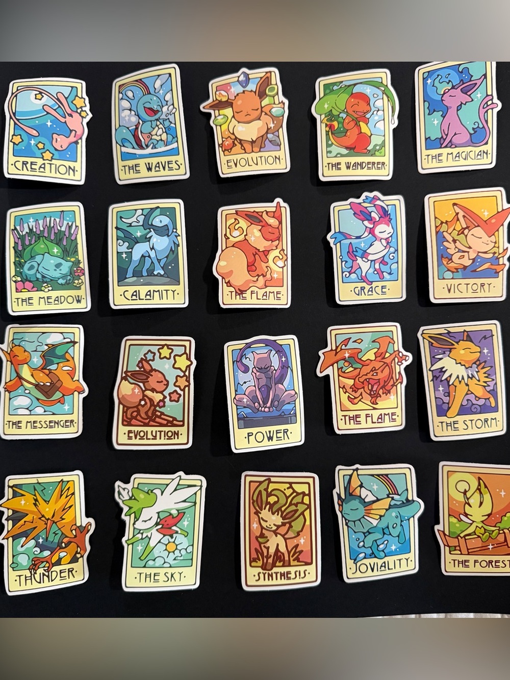 Pokemon Tarot Sticker Set - Colorful Collection